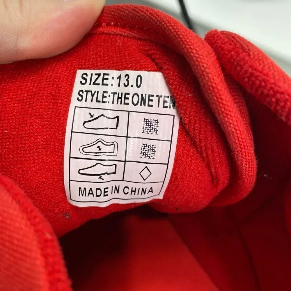 Clear Weather The One Ten Mid Top Sneaker Shoes Red Water Resistant Size 13